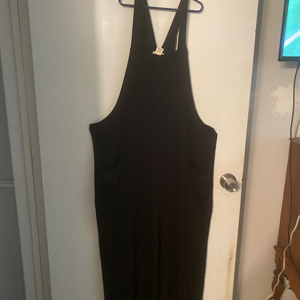 Black soft overalls.